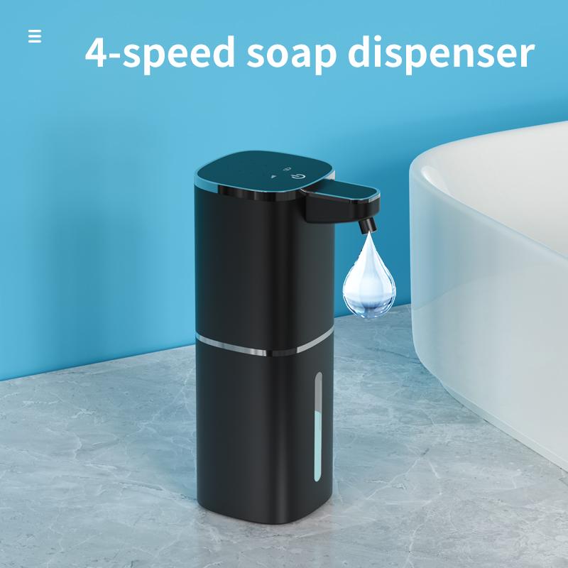 400ML Light Display Wall-Mounted Or Desktop 4-Levels Adjustable Induction Infrared Electric Automatic Smart Sense Soap Dispenser