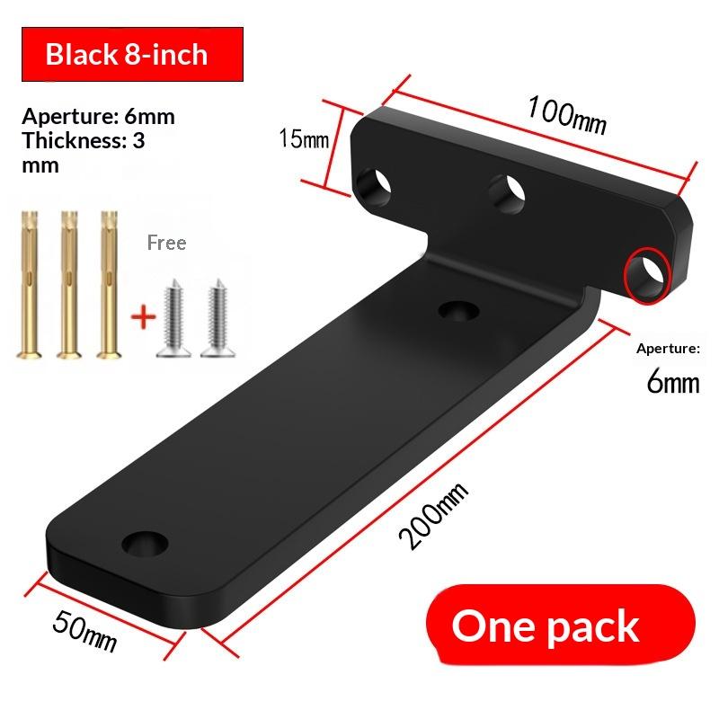 1 Set 6mm L-shape Partition Support Brackets Wall Mount Fixed Rack With Screw Heavy Duty Shelf Brackets Industrial Metal Bracket