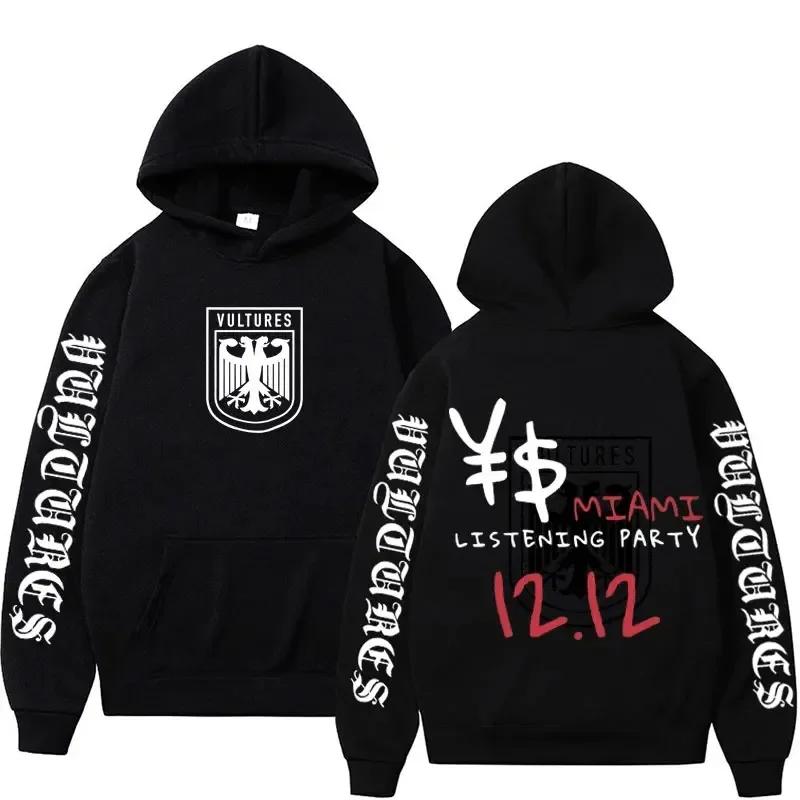 Kanye West Ye Ty Dolla Sign YS Vultures Hoodie Men Women Vintage Hip Hop Rap Hoodies Men Harajuku Fashion Pullover Sweatshirts 3XL