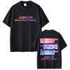 Movie KPop Demon Hunters Rumi Mira Zoey Saja Boys Derpy Tiger Double Sided Print T-shirts Men Women Fashion Casual Cotton