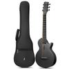 Enya Nova Go Mini Akustikgitarre, 14-Zoll Kohlefaser Mini-Gitarren-Anfängerset mit Gitarrentasche (Schwarz)