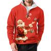 Men's Christmas Stand-up Collar Sweatshirt, Hot-selling Outdoor Casual Top With  Collar