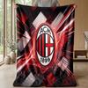 AC Mailand Thema Decke Weiche Flanelldecke Plüsch Überwurfdecke Gemütliche Sofa Bettdecke für Heimdekoration