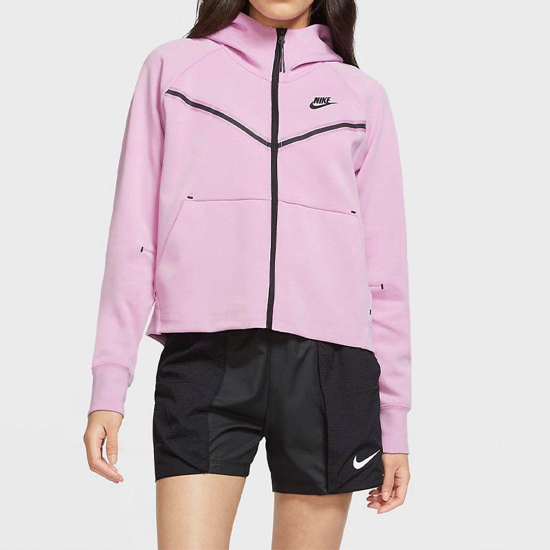 Nike Kurtki Damskie Różowe Z Kapturem Umiarkowane CW4299-680