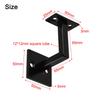 Black Hand Rail Bracket Stainless Steel for Staircase Wall Installation