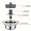 Stainless Steel Kitchen Sink Filter - Anti Clogging, Easy To Clean, Leak Proof 3.5-inch Drain Pipe