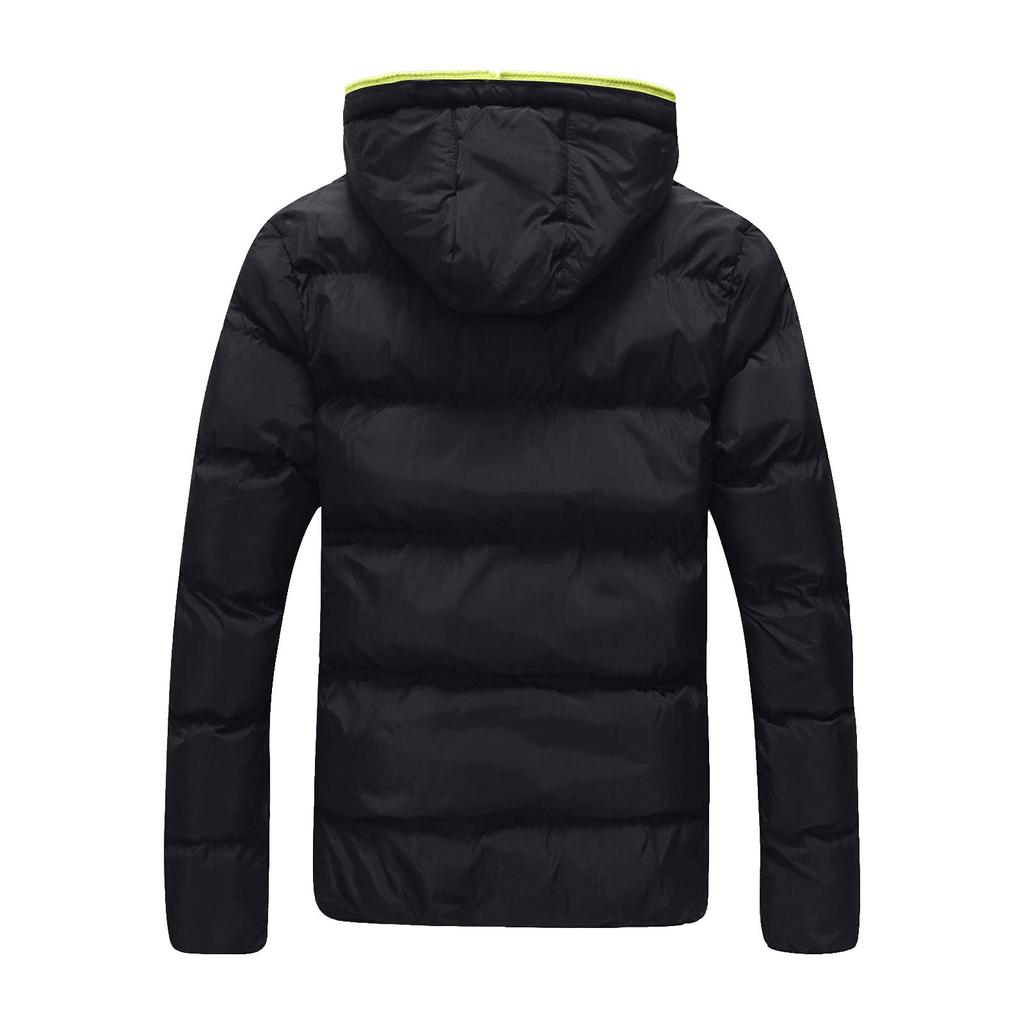 Men's Hooded Cotton Padded Jacket Men's Extra Thick Warm Short Cotton Padded Jacket