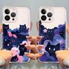 Coque de téléphone souple chat de dessin animé pour iPhone 17 Pro Max 15 14 Plus 11 XR 13 Pro 16 7 8 12 Mini Air XS Max