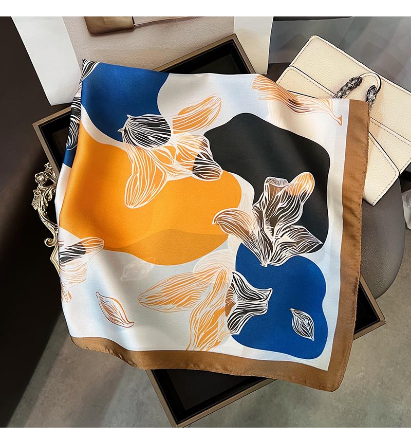 Korean Style Fashion Thin Silk Like Square Scarf For Women Summer Versatile Decorative Neckerchief