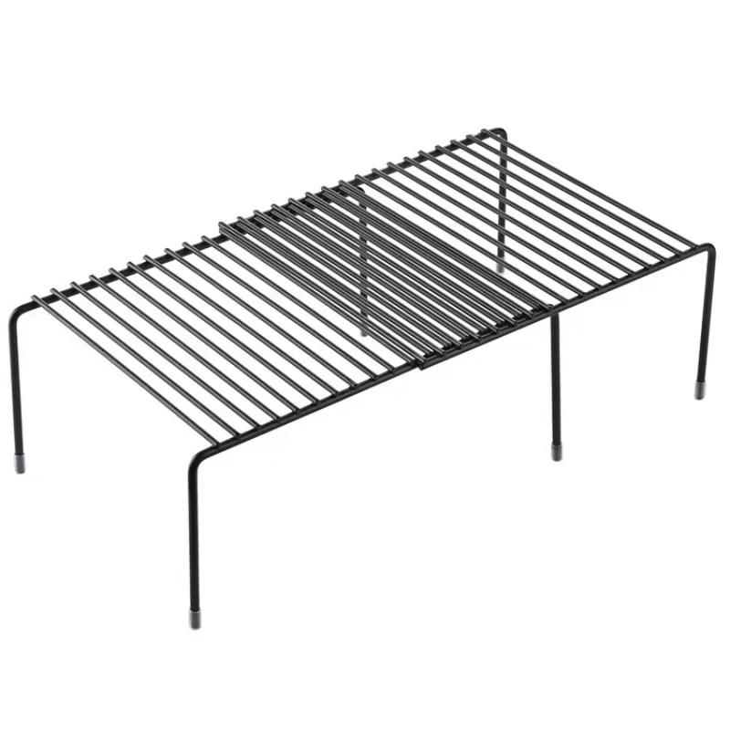 Expandable Shelf Organizer For Kitchen Countertop, Metal Cabinet Organizer Pantry Sht, Space Saving Non Slip Rustproof