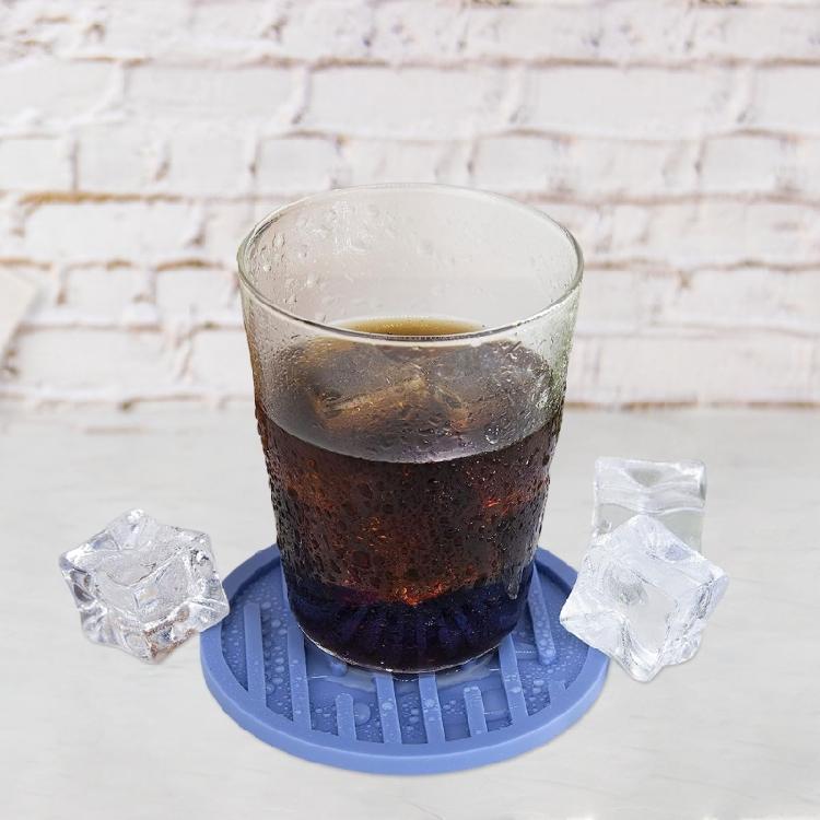 6Pcs Silicone Coasters Cup Mats Dining Decors Unique Round Shape Drink Mats Silicone Texture Suitable for Household Use