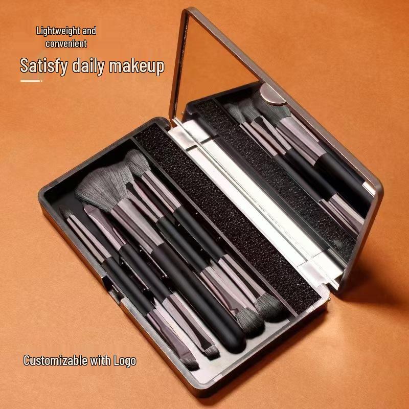 Little Sparrow 5-Piece Double-Ended Eyeshadow Brush Set with Mirror