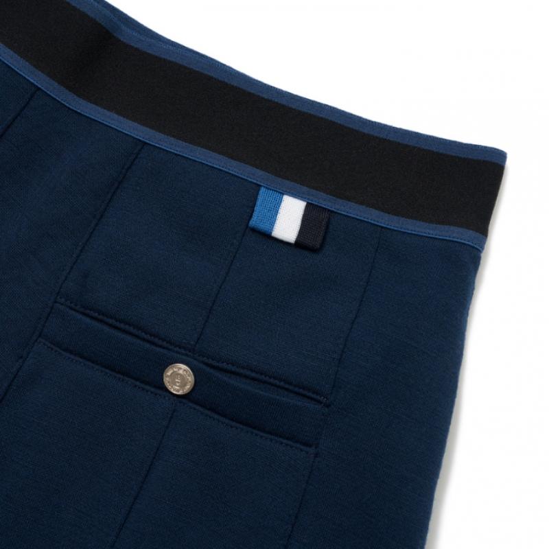 Blu Dot Wool Pleated Knit Skirt Bl