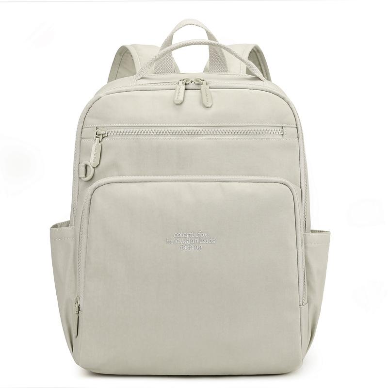 Kompakter Rucksack mit Reißverschluss-Vordertasche Rucksack Damen Reise Leichter Nylon Hochwertige Umhängetasche