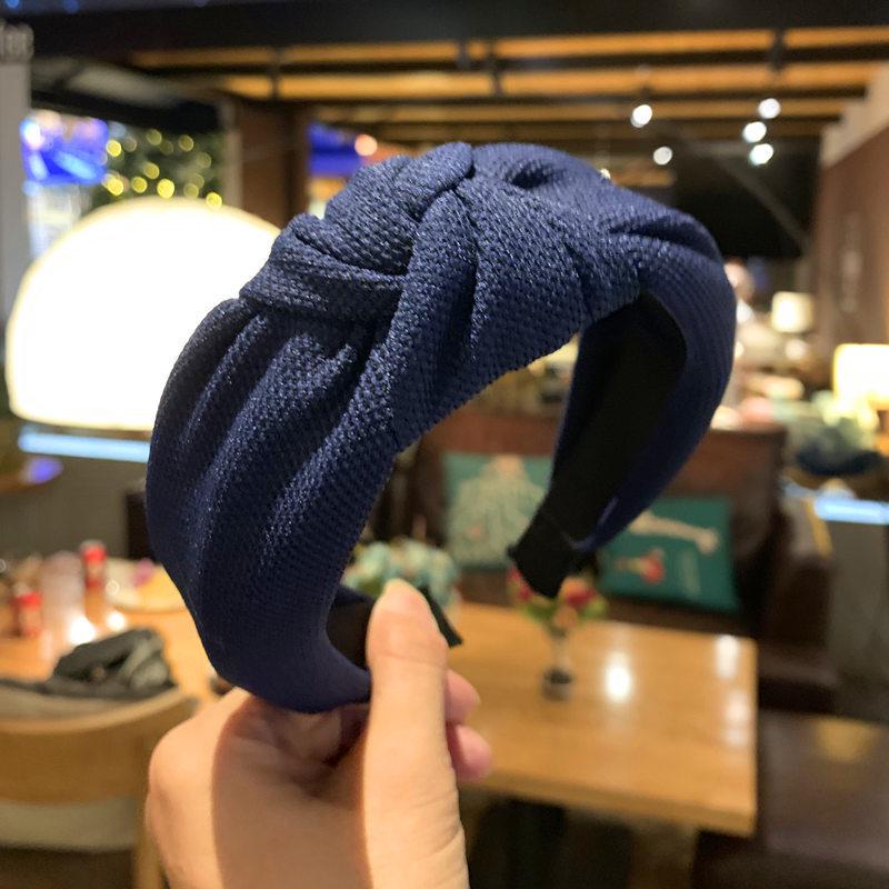 High-End Fabric Knotted Headband Wide Edge Non-Slip Hairband Fashion Women's Hair Accessories
