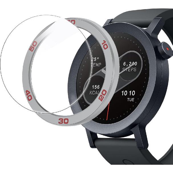 Compatible for CMF Watch Pro 2 Bezel Ring, Stainless Steel Bezel Ring Adhesive Cover Anti Scratch & Collision Protector CMF Watch Pro 2 Smartwatch