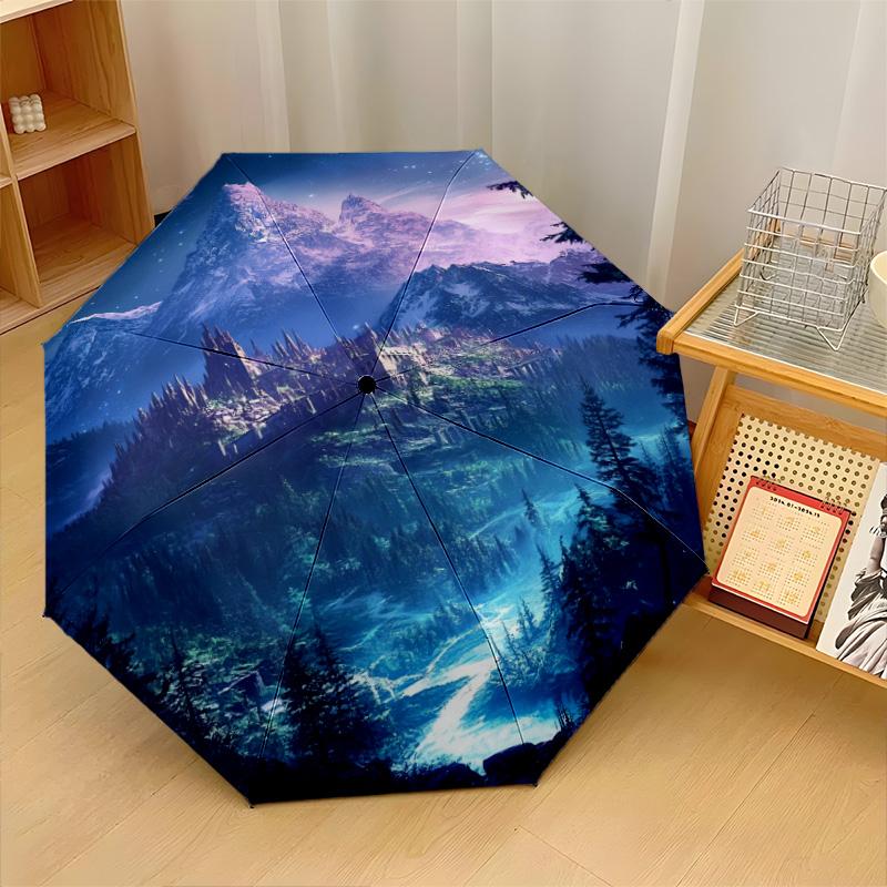 World of Warcraft Windproof Auto 8 Rib Folding Umbrella Portable Outdoor Parasol