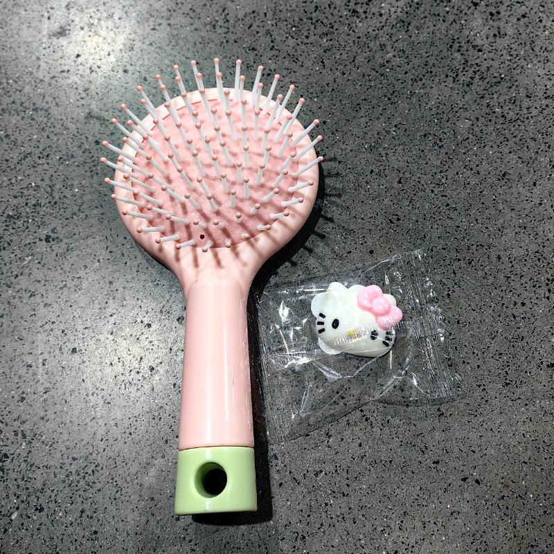 Diy Cartoon Air Cushion Comb Massage Portable Comb And Mirror All In One Comb