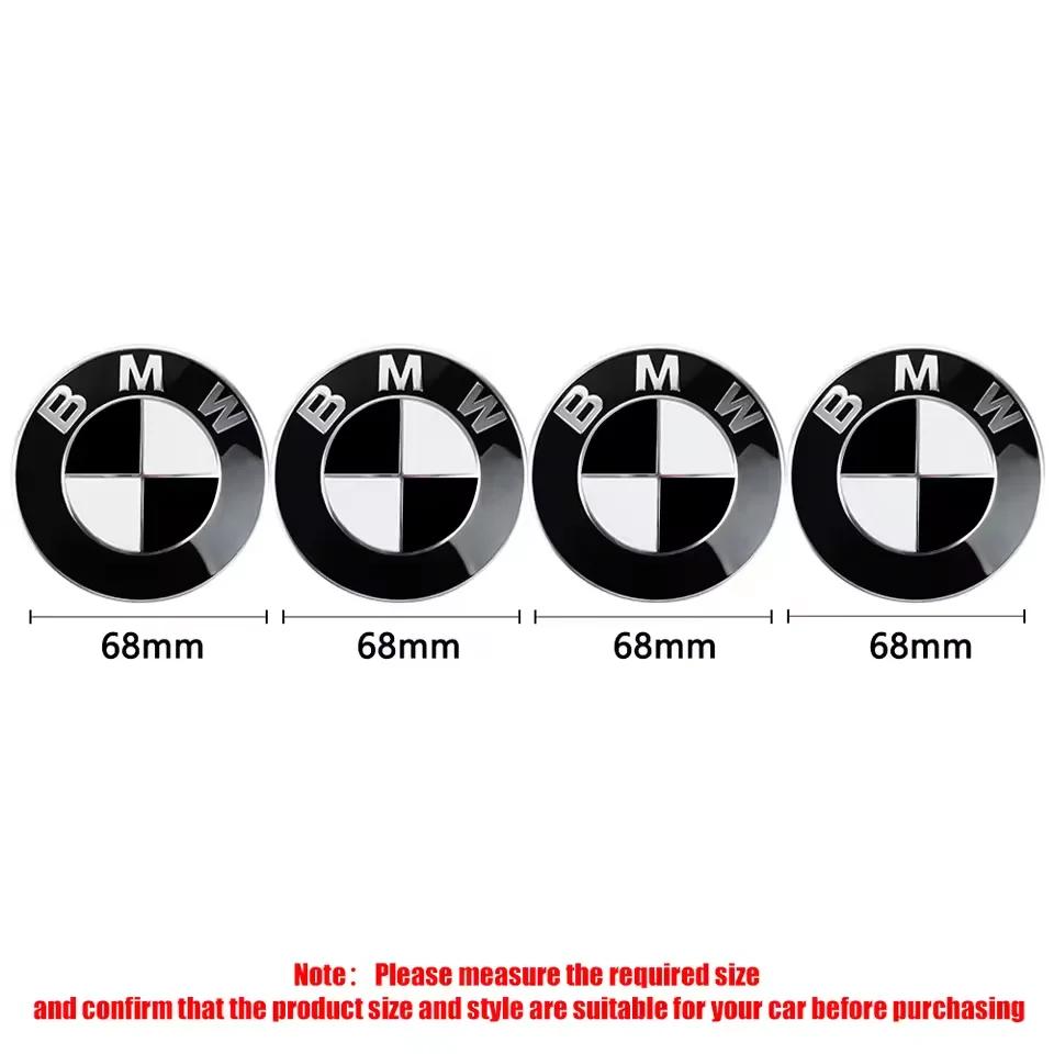 NEOW3 For BMW E39 E46 E90 E60 E87 E53 F10 F20 F30 M X3 X5 X6 Accessories 4Pc 68mm 56mm Wheel Center Caps Emblem Badge 50th Anniversary