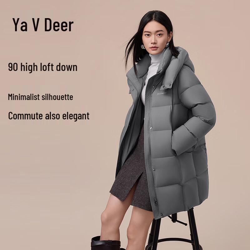 

Женский пуховик Yalu Премиум средней длины с утолщенным наполнителем M