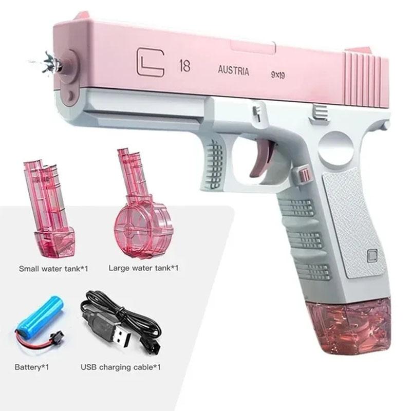 Non-Toxic Summer Water Gaming Toy Fully Automatic Continuous Fire Watergun Shark Electric Water Gun Large Capacity Water Spray Gun