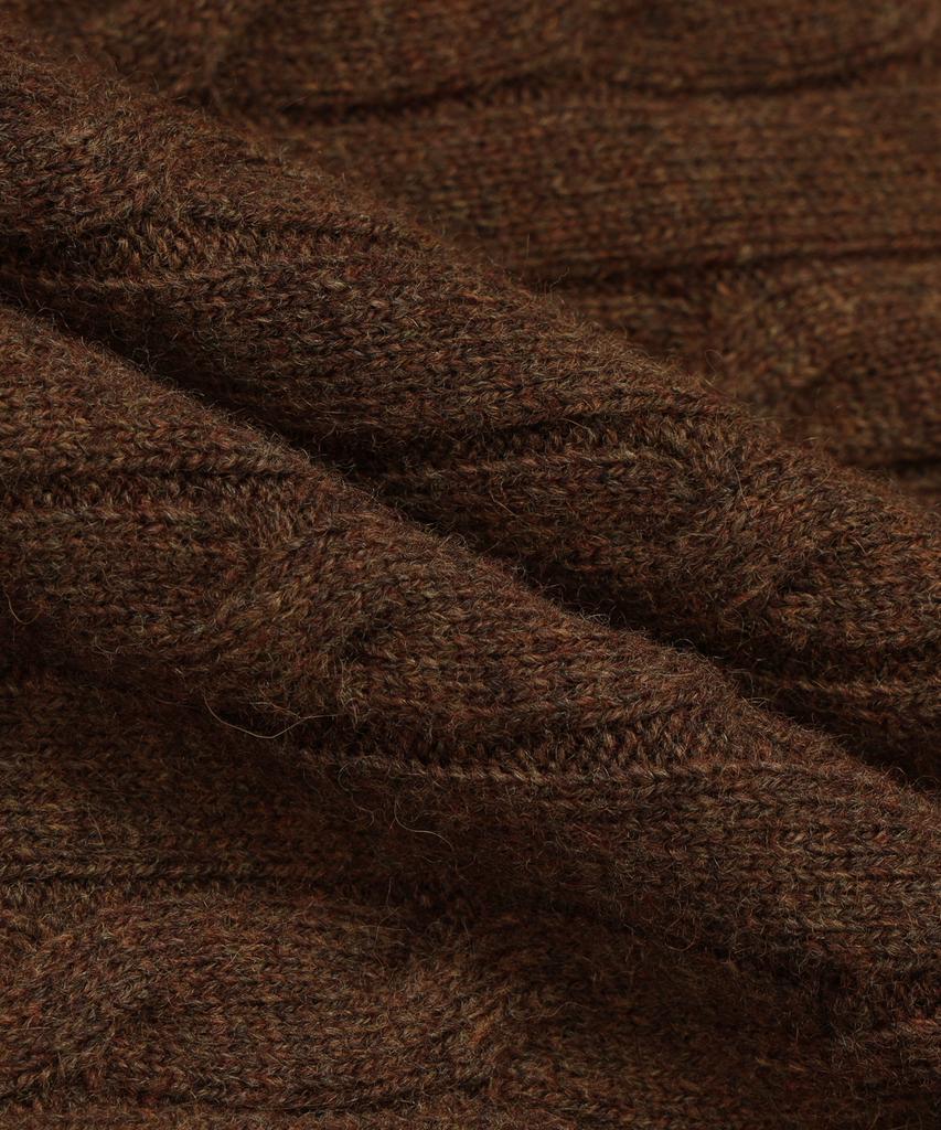 BROOKS BROTHERS [Heritage] Wool Cashmere Cable Sweater (Brown) (Bbwrmhg411)