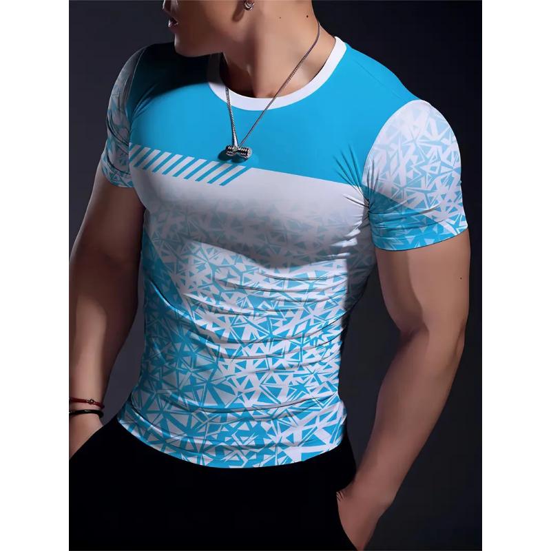 Fashion 3D Print Men Short Sleeve Round Neck T-Shirt Plus Size Tee Summer Casual Tshirts