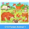 15*11cm Montessori Wooden 3D Puzzle Cartoon Animal Intelligence Jigsaw Game Early Learning Educational Toys For Children