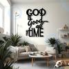 Iron Wall Decor Black and Gold Inspirational Quote for Living Room Bedroom Garden Faith Home Decoration