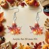 New Thanksgiving 2026 Acrylic Maple Leaf Earrings, New Creative Letters… More