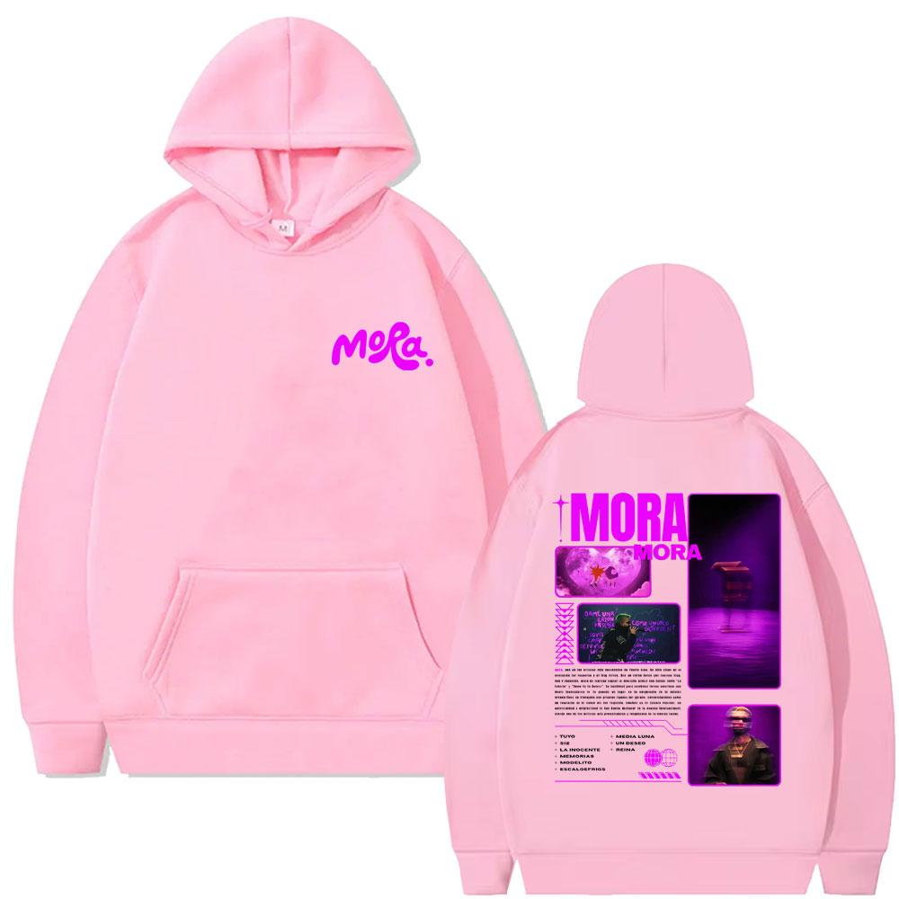 Rapper Mora Graphic Print Hoodie Men Women Hip Hop Fashion Oversized Sweatshirt Men's Long Sleeve Vintage Pullover