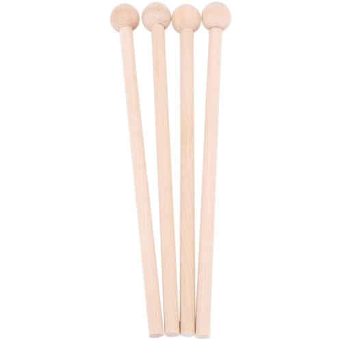 Ahvqevn 2 Pairs Wooden Mallets, Percussion Sticks and Hammers for Energy Chimes, Xylophones, Wood Blocks, Chimes, Bells, and Bells