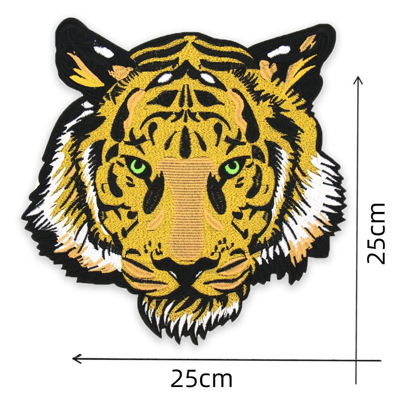 

Вышивка в виде головы тигра - Модная большая аппликация для ремонта спины пальто