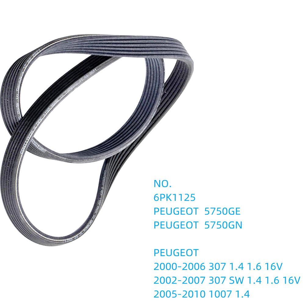 For PEUGEOT 2008 3008 5008 4006 807 107 607 406 605 806 306 405 1007 301 208 207 108 Engine Belt Air Conditioner V-Ribbed Belts