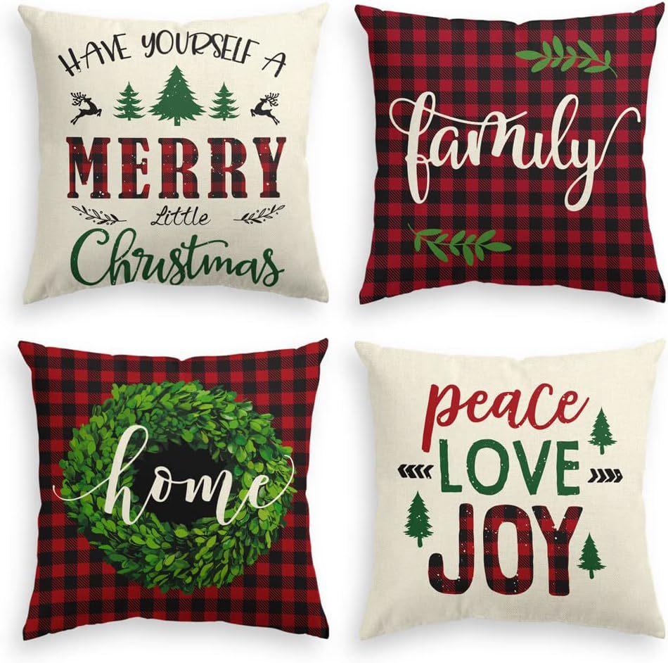 Neue Weihnachtskissenhülle Rentier Cartoon Druck Kissen Haus Sofa Kissen Schlafzimmer Wohnzimmer Kissen