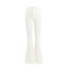American Spice Girl retro white slim-fitting flared pants slim elastic versatile drape autumn and winter jeans women