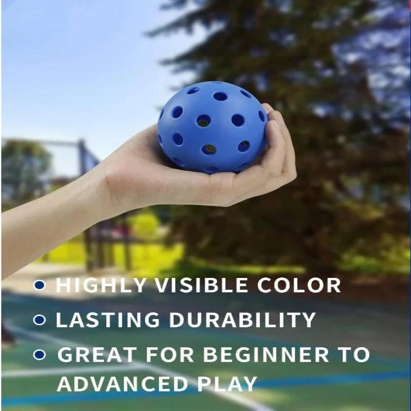High Quality 6Pcs Courts 40 Holes Pickle Balls Pickleball Training With High-Bounce Pickleballs Colorful Pickleball