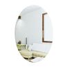 slivery Oval Vanity Mirror Lightweight Self-Adhesive Mirror Stickers  Makeup Application