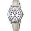 Cue and Cue Watch Analog Radio Solar Waterproof Leather Strap HJ03-314 Women's Beige