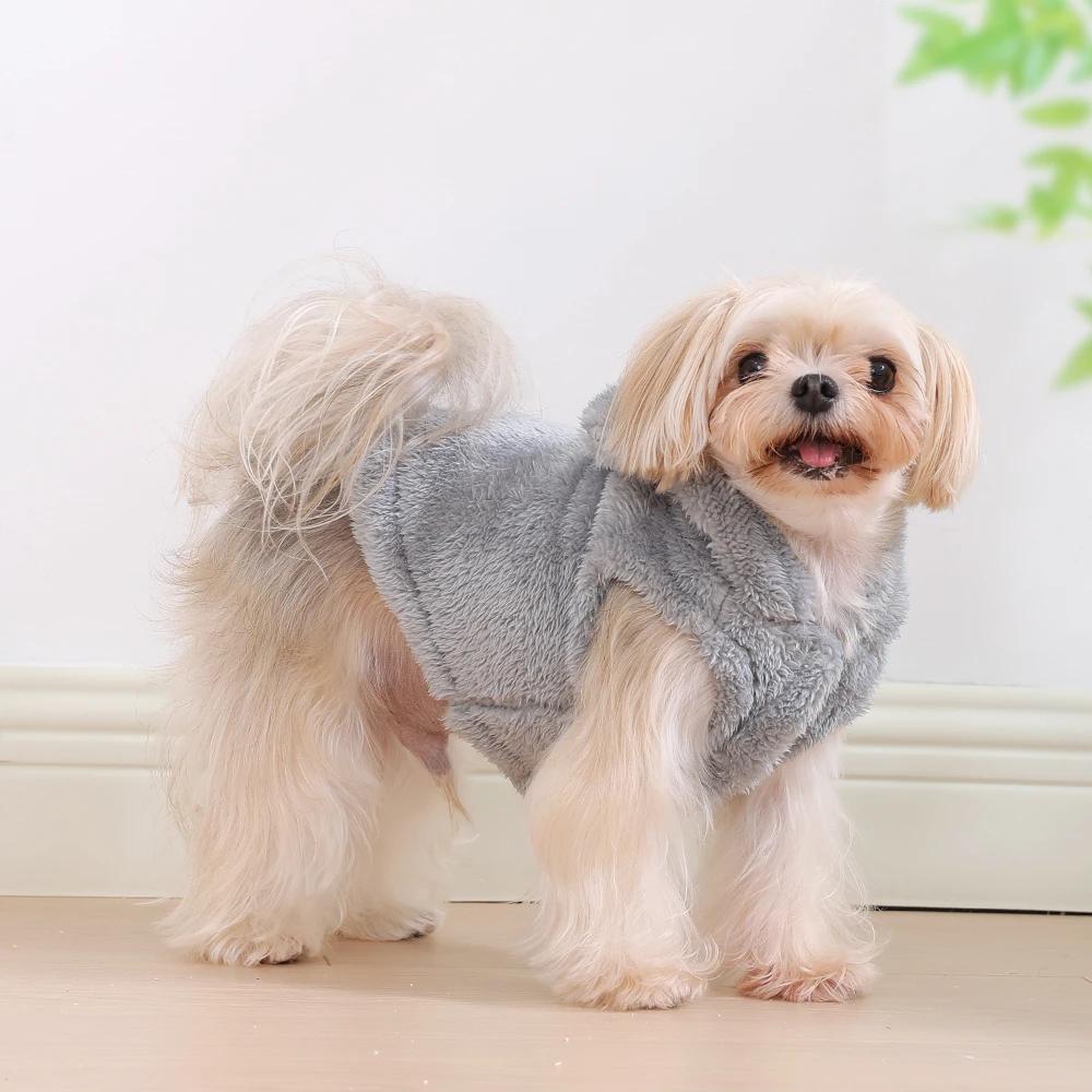 Pet Cats Coat Hoodie For Small Medium Dogs Winter Warm Fleece Puppy Kitten Clothes Jacket Cozy Cute Sphynx Cat Sweater Apparel
