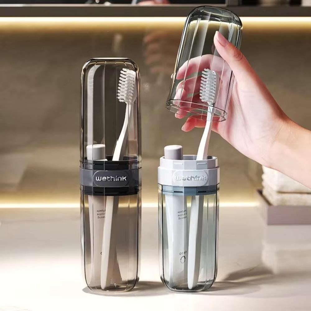 With Cover Toothbrush Travel Containers Transparent Toothbrush Storage Box Mouthwash Cup  Travel