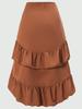 Women's Summer New Sweet Fresh High Waist Patchwork Slimming Pleated Skirt