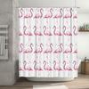 White Pink Peacock Pattern Shower Curtain For Bathroom Decor Waterproof Fabric With Hooks Included (Size: 180X200Cm)