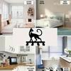 Bohemian Metal Cat Key Hanger Wall Mount Key Holder Durable Iron Black Cat Home Decor