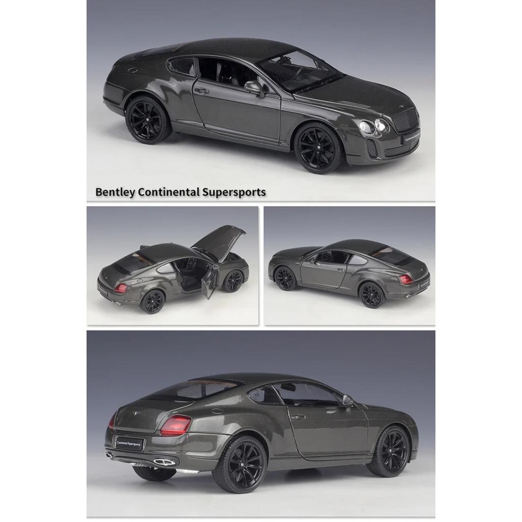 Welly Modellino Auto Bentley Continental Supersports GT in Lega 1/24 Luxy Diecast Simulazione Metallo Giocattolo Veicoli Modellino Auto Regalo per Bambini