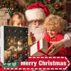 Christmas Tree Pendant Decoration Set Advent Calendar, 24 Day Countdown Box with Highland Cow Creative Souvenir for Family Acrylic Pendants,
