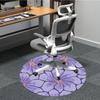 1pc Floral Pattern Carpet, Round Non Slip Durable Large Size Office Carpet, Suitable for Office