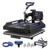 8 In 1 Heat Press Machine 15x15 In 30oz Tumbler Press T-Shirts Black+Blue