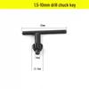 Electric Drill Power Tool Accessory: Hand-Tightened Locking Chuck with Round & Square Shank Compatibility