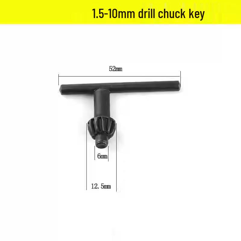 Electric Drill Power Tool Accessory: Hand-Tightened Locking Chuck with Round & Square Shank Compatibility
